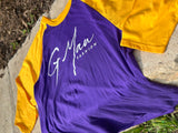 G Man Long Sleeve Shirt - Purple and Gold