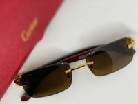 Designer Sunglasses with Wood Detail